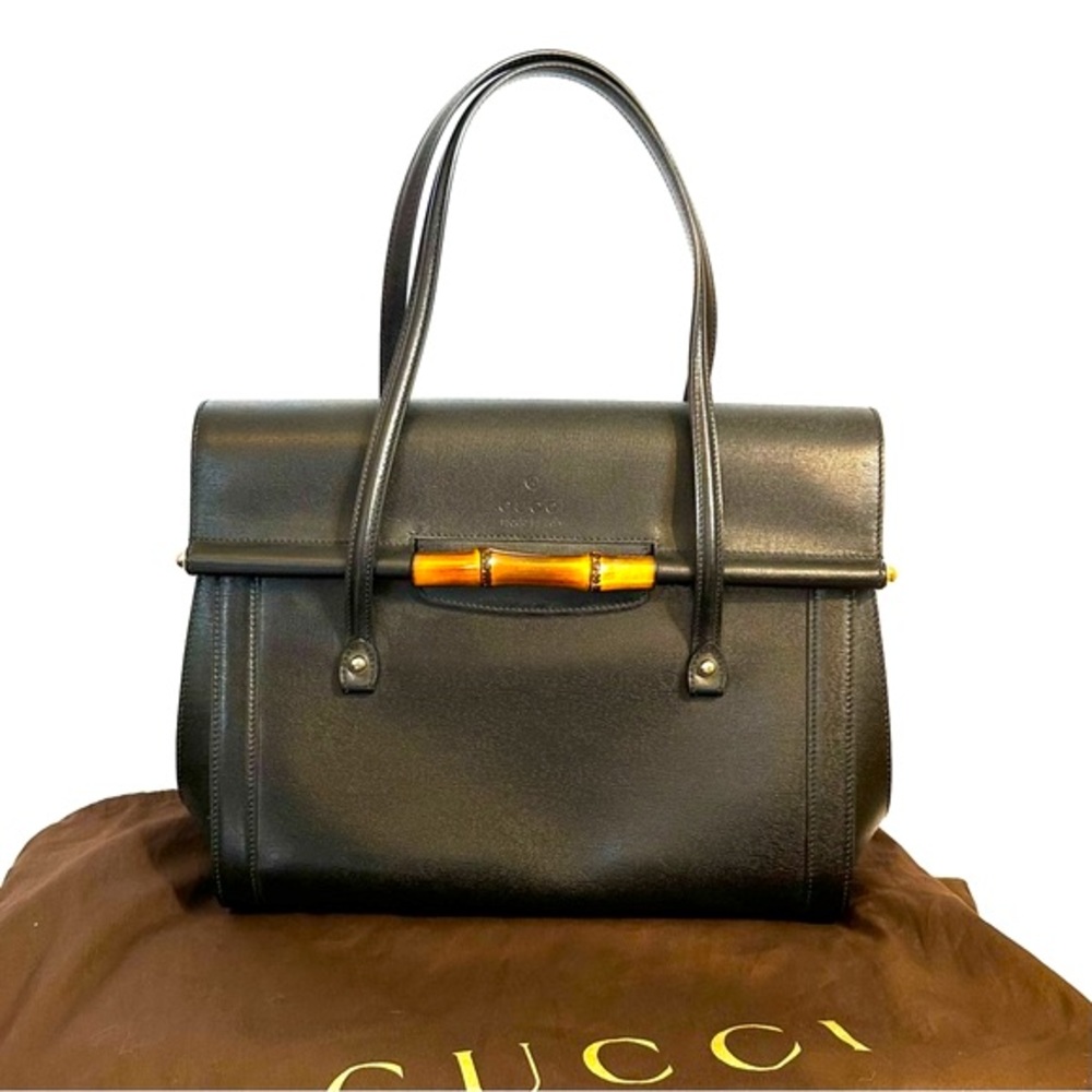 GUCCI black leather Bullet bag large top handle. PERFECT CONDITION. Barely used.